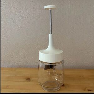 VINTAGE GEMCO Pump Nut Chopper USA Clear Glass 70s